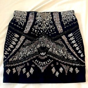 Mini sequined skirt